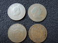 Lot. 4 monet miedzianych - różne kraje.