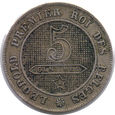 Belgia - 5 centimes 1864 / Des Belges