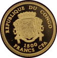 Congo - 1500 Francs CFA 2007 - Napoleon Bonaparte - złoto 999