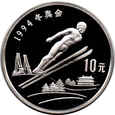 Chiny - 10 yuan 1992 - Skoki narciarskie 