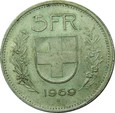 5 FRANKÓW 1969 - STAN (2+) - SZWAJCARIA 2