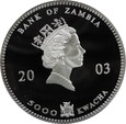 UNCJA AG999 -  5000 KWACHA 2003 ZAMBIA SŁONIE - MEN