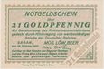 ŻAGAŃ - SAGAN 21 GOLDPFENNIG 26.X.1923, zielony