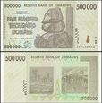 ZIMBABWE, 500000 DOLLARS 2008, seria AB, Pick 76a