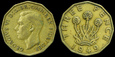 Anglia, 3 Pence 1949, KM 873, stan II-
