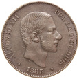 Filipiny, 50 Centymów 1885 Alfons XII Ag