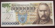 5000000 złotych 1995 Piłsudski   seria AD UNC