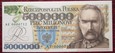 5000000 złotych 1995 Piłsudski najnowsza seria AE UNC