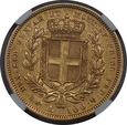 Włochy, Sardynia, Karol Albert 100 lirów 1834 P, Turyn, NGC, /K11/