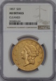 USA, 20 Dolarów Liberty Head 1857 rok, NGC
