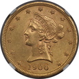 USA , 10 Dolarów Liberty Head 1900 rok , MS 61 NGC, /K10/