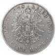 5 marek -Cesarstwo Niemieckie - Hamburg - 1875 rok - J
