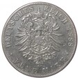 5 marek - Cesarstwo Niemieckie - Hesja - 1888 rok - A