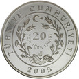 Turcja 20 Lira 2005 - Angora Turecka - Srebro