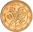 Niemcy 5 Centów 2008 J - Mennicza