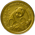 Chiny 5 Yuan 1990 - Panda, Złoto
