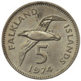 Falklandy 5 Pensów 1974, KM# 4.1