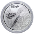 BIałoruś 100 rubli 2009, Bocian Biały, 5 oz Ag999, #ZG