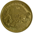 Niue 5 Dolarów 2009, Szlak Bursztynowy - Elbląg, Złoto