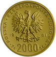Polska PRL - 2000 zł 1981 - Bolesław II Śmiały - złoto