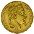 Francja 20 Franków 1868 - Napoleon III, Złoto