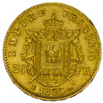 Francja 20 Franków 1868 - Napoleon III, Złoto