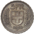 Szwajcaria 5 Franków 1932 B, Srebro