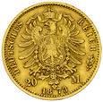 Niemcy (Prusy) 20 Marek 1873 A - Wilhelm - Złoto