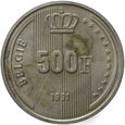 Belgia 500 Franków 1991 - Baldwin I, Srebro