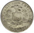 Chile 20 Centavos 1881