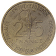 Afryka Zachodnia 25 Franków 1957, KM# 9