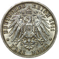 Niemcy (Wirtembergia) 3 Marki 1911 F - Wilhelm II