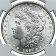 USA 1 dolar 1887, Morgan Dollar, NGC MS62