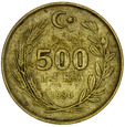 Turcja 500 Lir 1988-1997 KM# 989