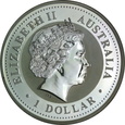 Australia 1 Dolar 1999 - Kookaburra, Uncja Srebra