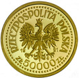 Polska 50000 złotych 1991 - Jan Paweł II, Ołtarz - PRÓBA, Złoto