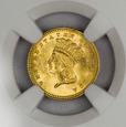 USA 1 Dolar 1862 - Large Indian Head, NGC MS63 , Złoto