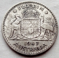 Australia - 1 florin 1947 - George VI - srebro