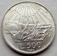 WŁOCHY - 500 lirów - 1965 - Dante Alighieri - srebro