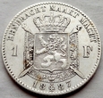 Belgia - 1 frank - 1887 - Belgen - Leopold II - srebro