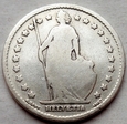 Szwajcaria - 1 frank - 1886 - stojąca Helvetia - srebro
