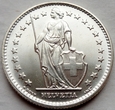 Szwajcaria - 2 franki - 1967 - stojąca Helvetia - srebro
