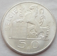 Belgia - 50 franków - 1950 - Belgie - Głowa Merkurego - srebro