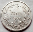Belgia - 2 franki - 1904 - Belgen - Leopold II - srebro