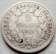 FRANCJA - 2 franki - 1871 K - srebro