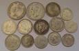 RPA - zestaw 14 srebrnych monet 1930-1950