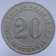 Niemcy 20 Pfennig 1892 F