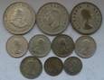 RPA - zestaw 10 srebrnych monet 1952-1960