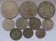 RPA - zestaw 10 srebrnych monet 1952-1960