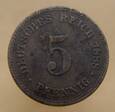 Niemcy 5 Pfennig 1888 E